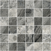 Мозаика MarbleSet Иллюжн Темно-серый 7ЛПР 5х5 лап, 30x30 9 мм, арт. K9513668LPR1