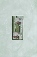 Каррара Декор зелёный сакура (20x30)