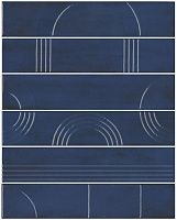 Плитка Мажорель синий тёмный из 6 частей глянц 36x28,5 10 мм арт. KMP3STA007RN6X