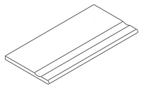 Доп Элемент Авангард блэк Бортик С Выемкой Закруглённый структур 30x120 20 мм арт. 620090001154