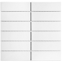 Мозаика White Matt мат, 30x30 6 мм