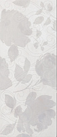 Декор Inserto Bloom grigio глянц, 30,5x72,5