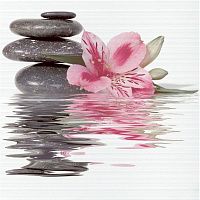 Панно Олеандр черное глянц 50x50 9 мм арт. 06-01-1-23-04-04-331-0