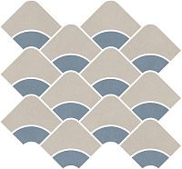 Мозаика Таделакт наборный бежевый светлый синий светлый обрезной мат 30x28 9 мм арт. KMD2HID005BR