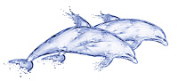 Декор DeepBlue DB2G051D дельфин глянц, 20x44