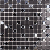 Мозаика MIX BLACK глянц, 31,7x31,7 4 мм, арт. 828