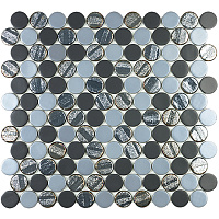 Мозаика AQUA BLACK MIX мат, 31x29,5 4 мм