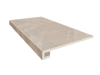 Ступень Beige Set Steptrade TE01 Комплект прямоугол бортик с насечками + Подступенок мат 33x120 арт. 36836