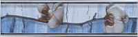 Каррара Бордюр синий сакура (20x5,7)