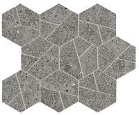 Мозаика Boost Stone Smoke Mosaico Hex мат 25x28,5 арт. A7C0