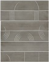 Плитка Мажорель серый из 6 частей глянц 36x28,5 10 мм арт. KMP3STA004RN6X