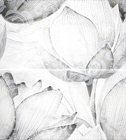Каррарский Мрамор цветы 1609-0019 (компл. из 2-х шт). Панно (50x45)