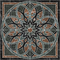 Панно Риальто наборный лаппатированный лап, 120x120 11 мм, арт. ID110