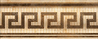 Бордюр Listelo Simbolo Brown глянц, 10x25