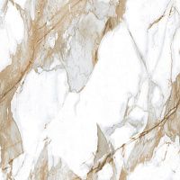 Керамогранит Calacatta Fairy Gold бежевый полир 60x60 7,7 мм