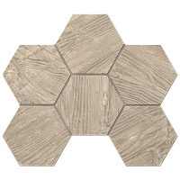 TA02 Hexagon непол 10 мм. Мозаика (25x28,5)