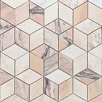 Мозаика Rosa Salmone POL diamond 96x55x7 полир, 29,8x25,9 7 мм