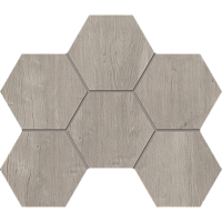 Мозаика Grey Mosaic SF03 Hexagon мат 25x28,5 арт. 69413