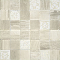 Мозаика Art Travertino Silver MAT 48x48x8 мат, 30x30 8 мм