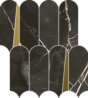 Мозаика Стелларис Абсолют Блэк Элегант полир 32,5x36,1 9 мм арт. 620110000235