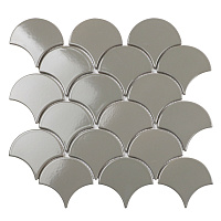 Мозаика Fan Shape Dark Grey Glossy BF1312, 29,3x27,4 6 мм