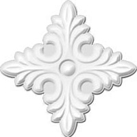 Вставка Arpeggio White Rosette Glossy Rec глянц, 6x6, арт. K2049ZT1G0010