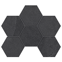 Мозаика Black Mosaic LN04 Hexagon мат 25x28,5 арт. 39617