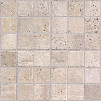 Travertino Beige MAT 48x48x7. Мозаика (30,5x30,5)