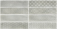 Плитка Decor Opal Grey глянц, 7,5x30