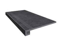 Ступень Black Set Steptrade LN04 Комплект прямоугол бортик с насечками + Подступенок мат 33x120 арт. 39611