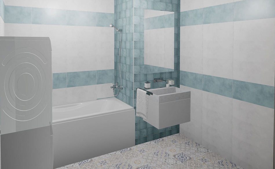 Готовый интерьер к коллекции Alma ceramica Richard (~40 000 ₽)