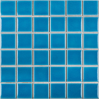 Мозаика Crackle Light Blue Glossy Сетка глянц, 30,6x30,6 6 мм