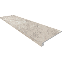 Ступень Light Grey Steptrade OM01 Комплект пол прямоугол бортик без насечек + Подступенок мат 33x120 арт. 69390