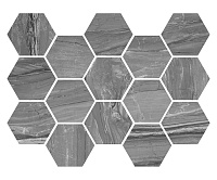 Мозаика Eos Argent Hexagon полир, 30x30 10,5 мм