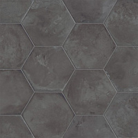 Керамогранит Terra Nero Esagono мат, 25x21,6