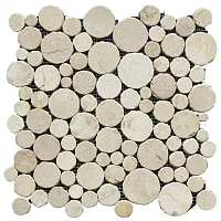 Мозаика Paradise Round Stone Blanco мат, 31,5x31,5 10 мм, арт. L154201521