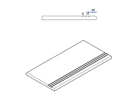 Ступень ПЭППЕР ЗАКРУГЛЁННАЯ ГРИП ЛЕВАЯ, 30x60 20 мм, арт. 620040000036