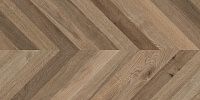 Керамогранит Wood Lux Walnut Chevron M коричневый карвинг мат 60x120 8,2 мм