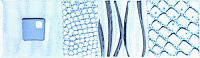 Каррара Бордюр синий водоросли (20x5,7)