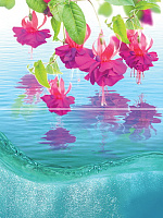 P2-1 Ocean flowers P2-1D240 из 2-х плиток. Панно (40x30)