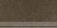Ступень фронтальная Руссильон коричневый тёмный обрезной мат 30x60 9 мм арт. KM6060G0911RGRF