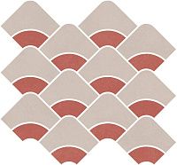 Мозаика Таделакт наборный бежевый светлый красный обрезной мат 30x28 9 мм арт. KMD2HID010BR
