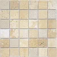 Art Travertino Beige MAT 48x48x8. Мозаика (30x30)