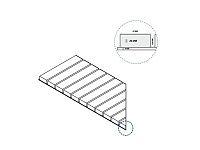 Деталь Силвер Решётка Стрим 20 Лев рельеф 25x60 24 мм арт. 620090000616