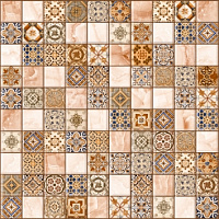 Мозаика Орнелла арт- коричневая глянц, 30x30, арт. 5032-0199