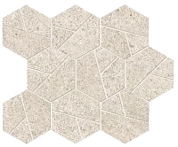 Мозаика Boost Stone White Mosaico Hex мат 25x28,5 арт. A67I