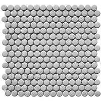 Мозаика Penny Round Grey Glossy глянц, 30,9x31,5 6 мм