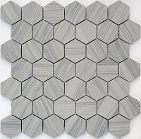 Мозаика Marmara Grey POL hex 23x40x6 полир, 29,2x28,9 6 мм