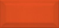 Плитка Клемансо оранжевый грань глянц, 7,4x15, арт. 16075