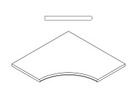 Доп Элемент ПУР БОРТИК ЗАКРУГЛЁННЫЙ. Доп, 30x60 20 мм, арт. 620090000277